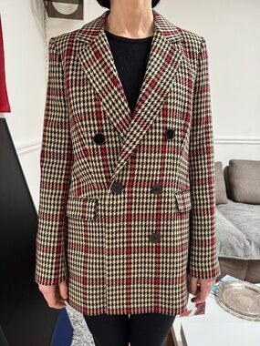 Checked Double-breasted blazer
